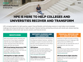 HPE is here to help colleges and universities