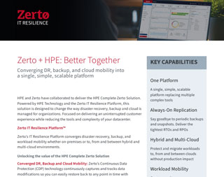 zerto-and-hpe-better-together