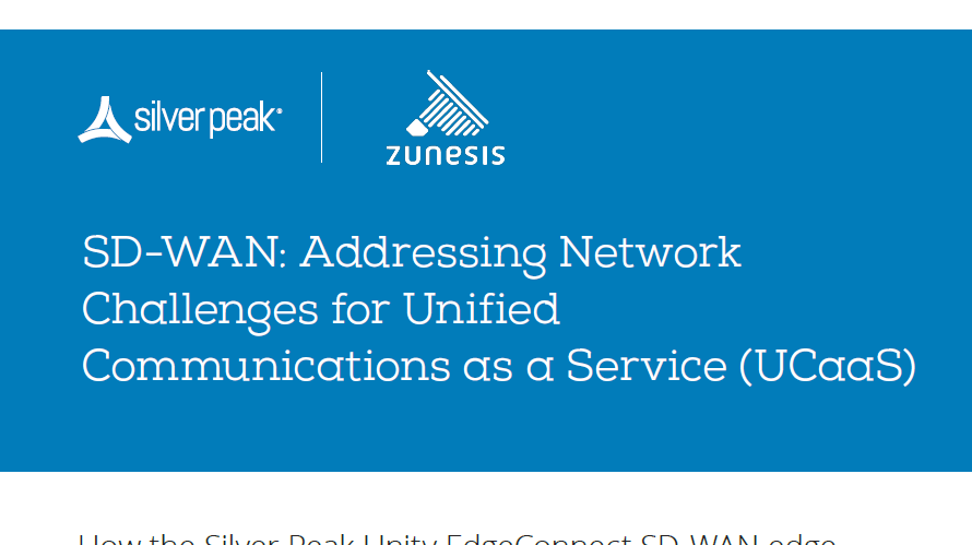 SD-WAN Addressing Network Challenges for Unified Communications as a Service