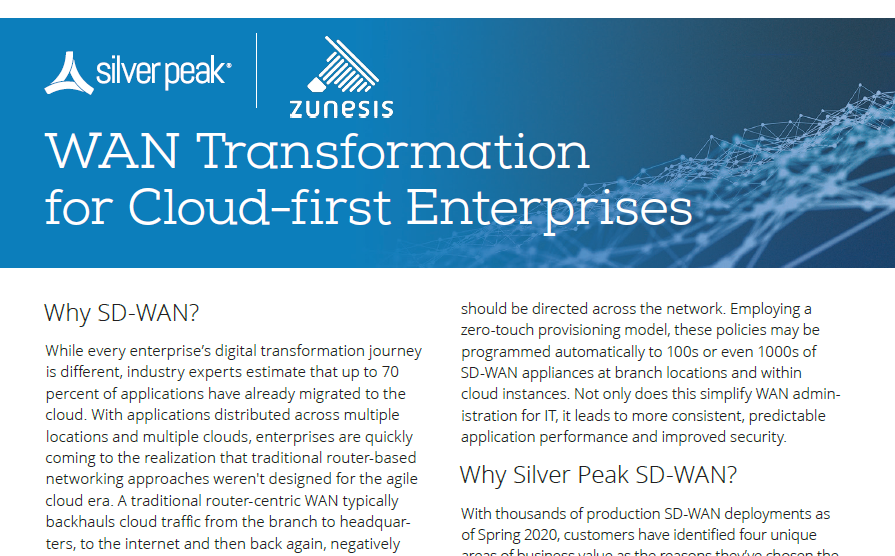 WAN Transformation for Cloud-first Enterprises