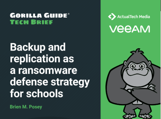 Backup and replication as a ransomware defense strategy for schools