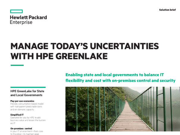 manage today's uncertainties with hpe greenlake