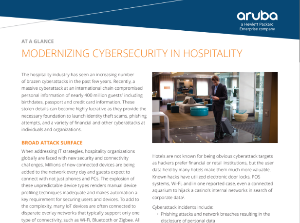 modernizing cybersecurity in hospitality
