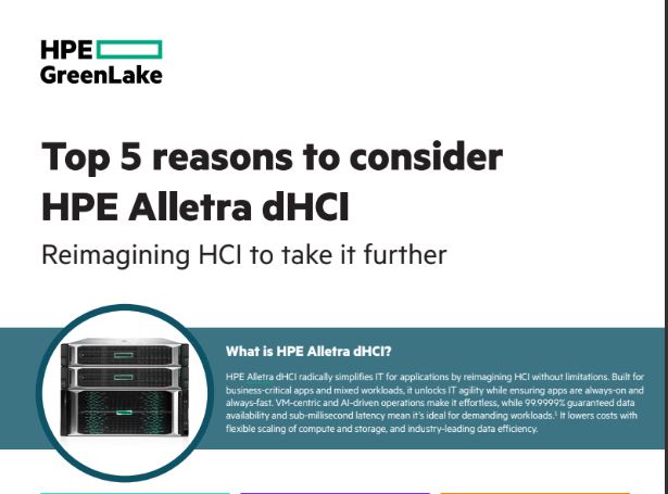Top 5 Reasons to Consider HPE Alletra dHCI