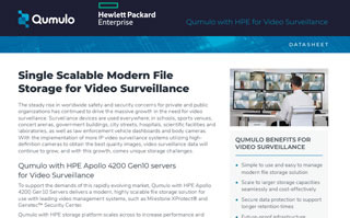 Qumulo HPE video surveillance